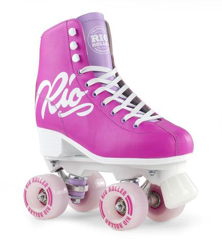 Rio Roller Script Quad Skates - Pink